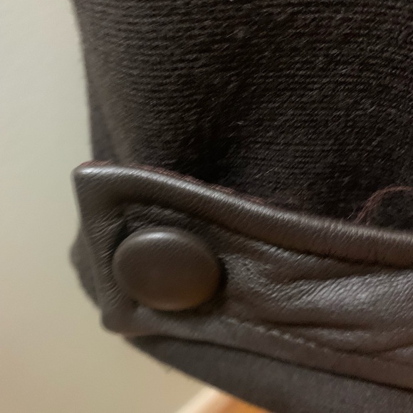 Teri Jon Vintage black Wool/leather jacket, size 6/8 - Picture 8 of 8